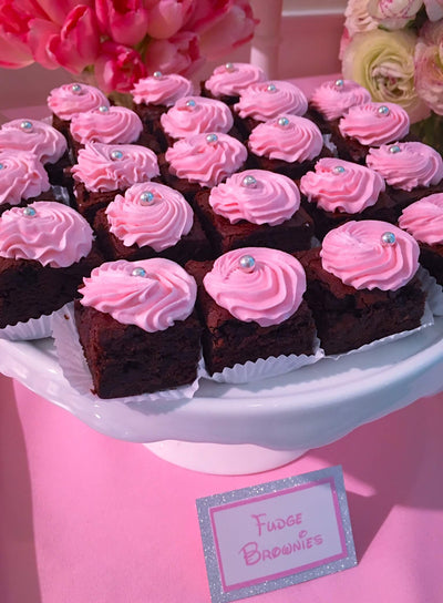 Pink Swirl Fudge Brownies - Sweet E's Bake Shop
