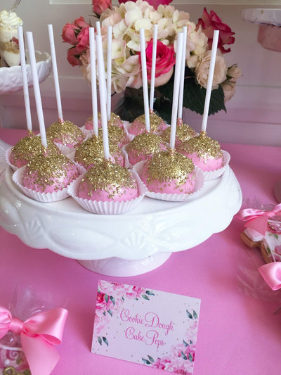 Pink And Gold Cake Pops - Sweet E's Bake Shop