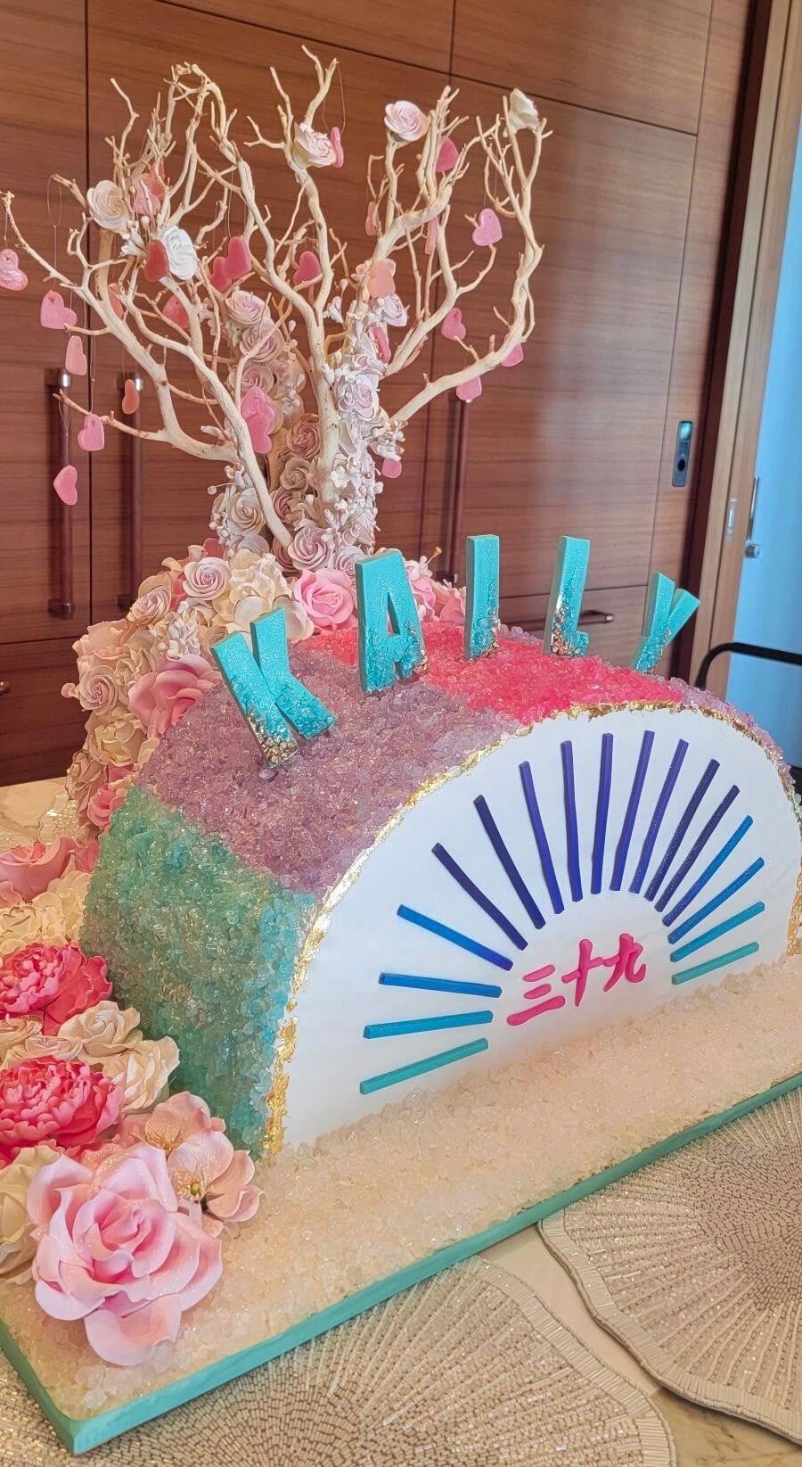 Rainbow Crystal Tree Cake - Sweet E's Bake Shop