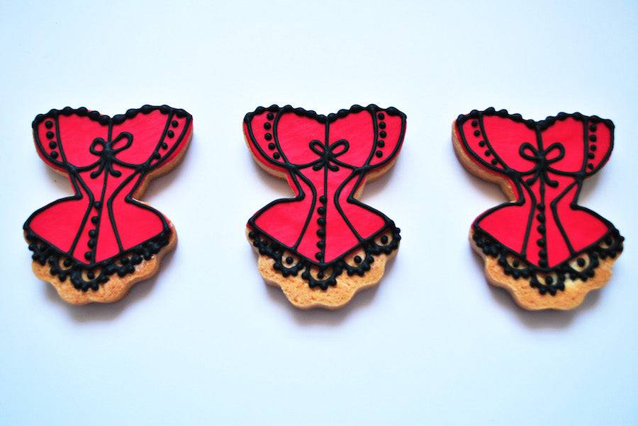 Red Corset Cookies - Sweet E's Bake Shop