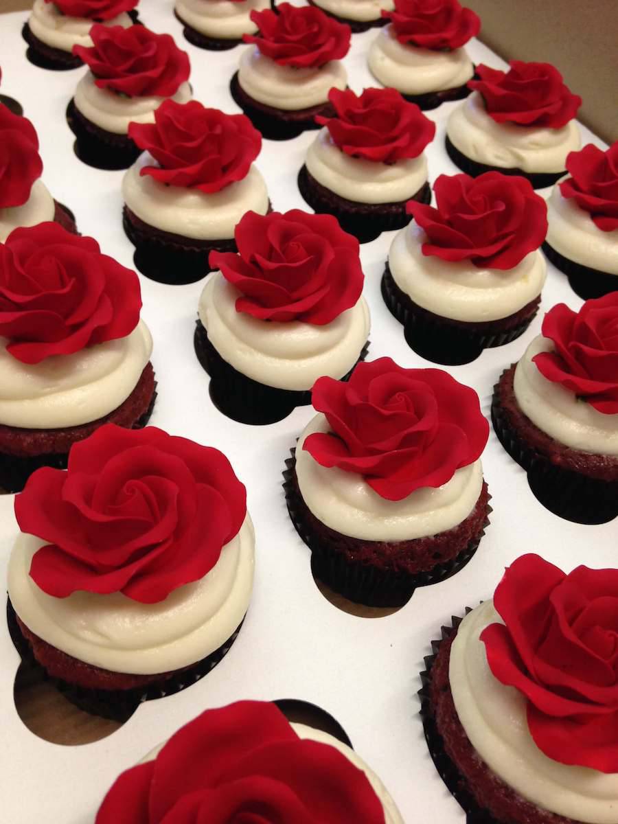 Red Rose Cupcakes - Sweet E's Bake Shop
