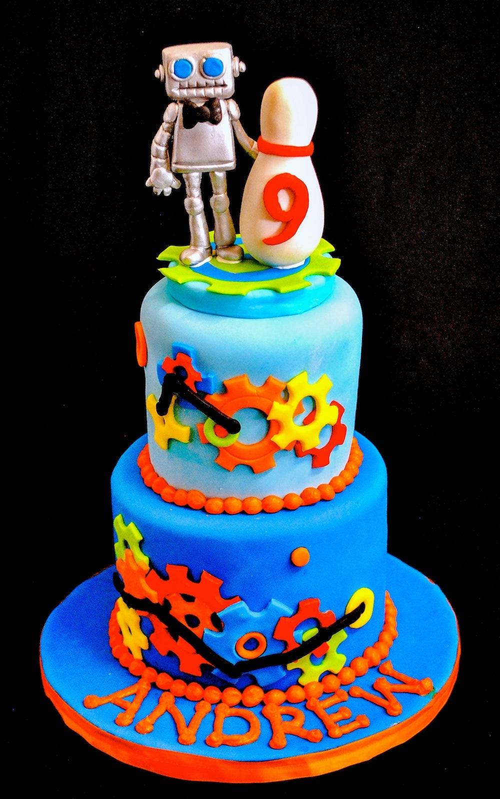 Robot Kids Cake - Sweet E's Bake Shop