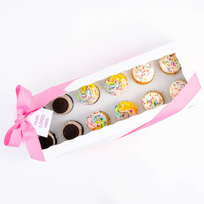 Sweet E's Signature Cupcakes Logo Gift Box | 12 Pack | Upload Your Artwork - Sweet E's Bake Shop