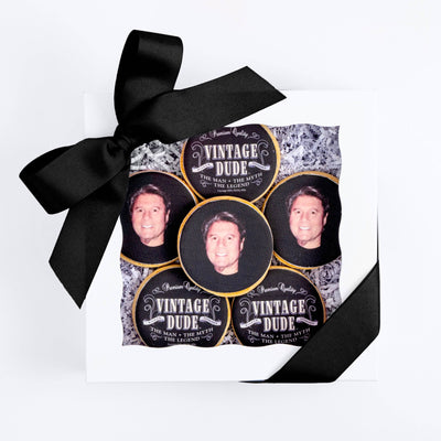 Vintage Dude Cookie Gift Box | Upload your Artwork - Sweet E's Bake Shop