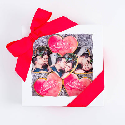 Happy Anniversary Cookie Gift Box | Upload your Artwork - Sweet E's Bake Shop