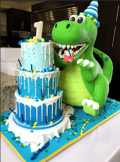 Dinosaur Birthday Cake - Sweet E's Bake Shop - The Cake Shop