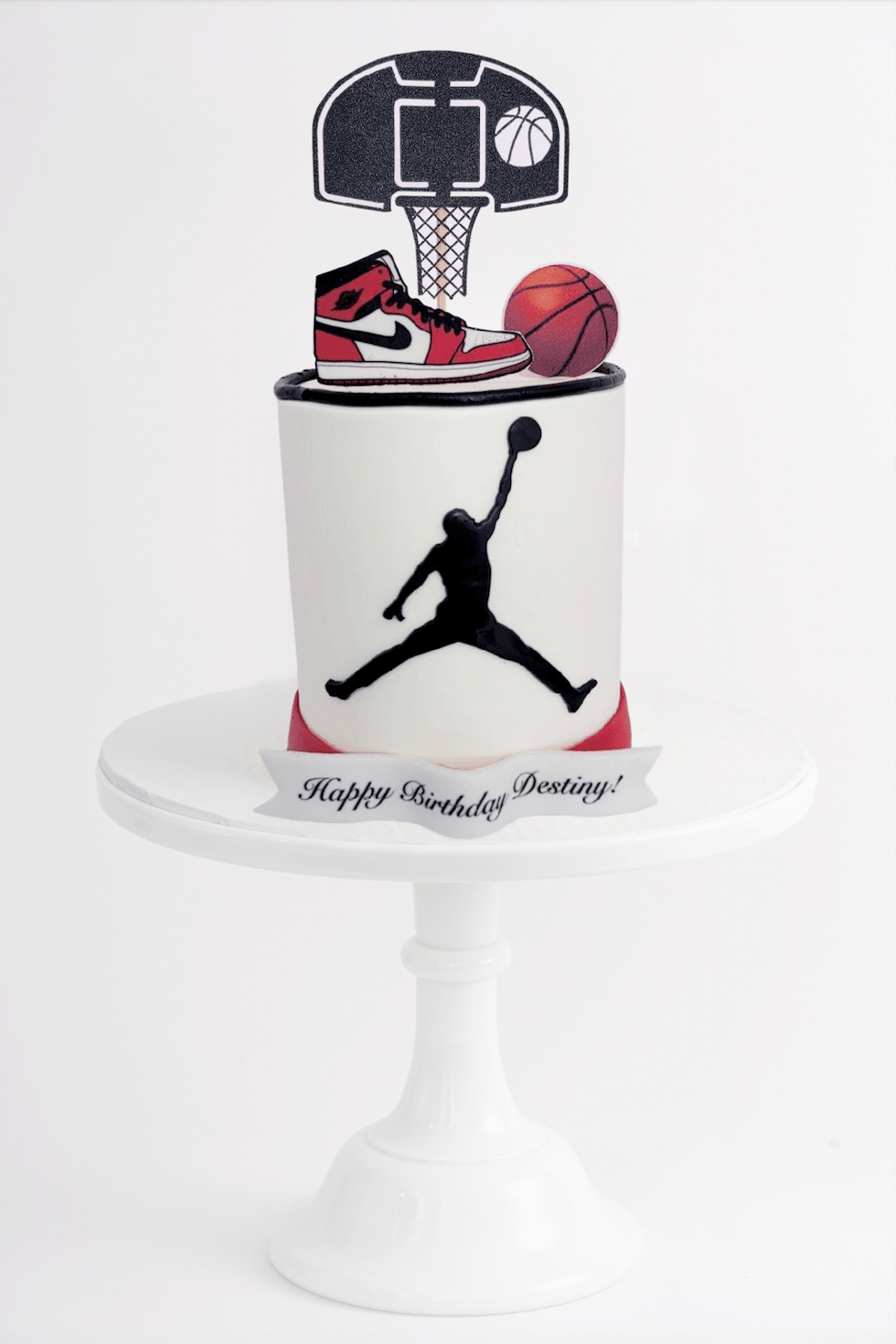 Air Jordan Sneaker Basketball Cake - Sweet E's Bake Shop