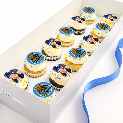 Grad Photo Cupcakes | Upload your Photo & Customize Color - Sweet E's Bake Shop