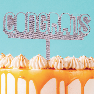 Disco | Congrats Cake Topper - Sweet E's Bake Shop - The Party Shop