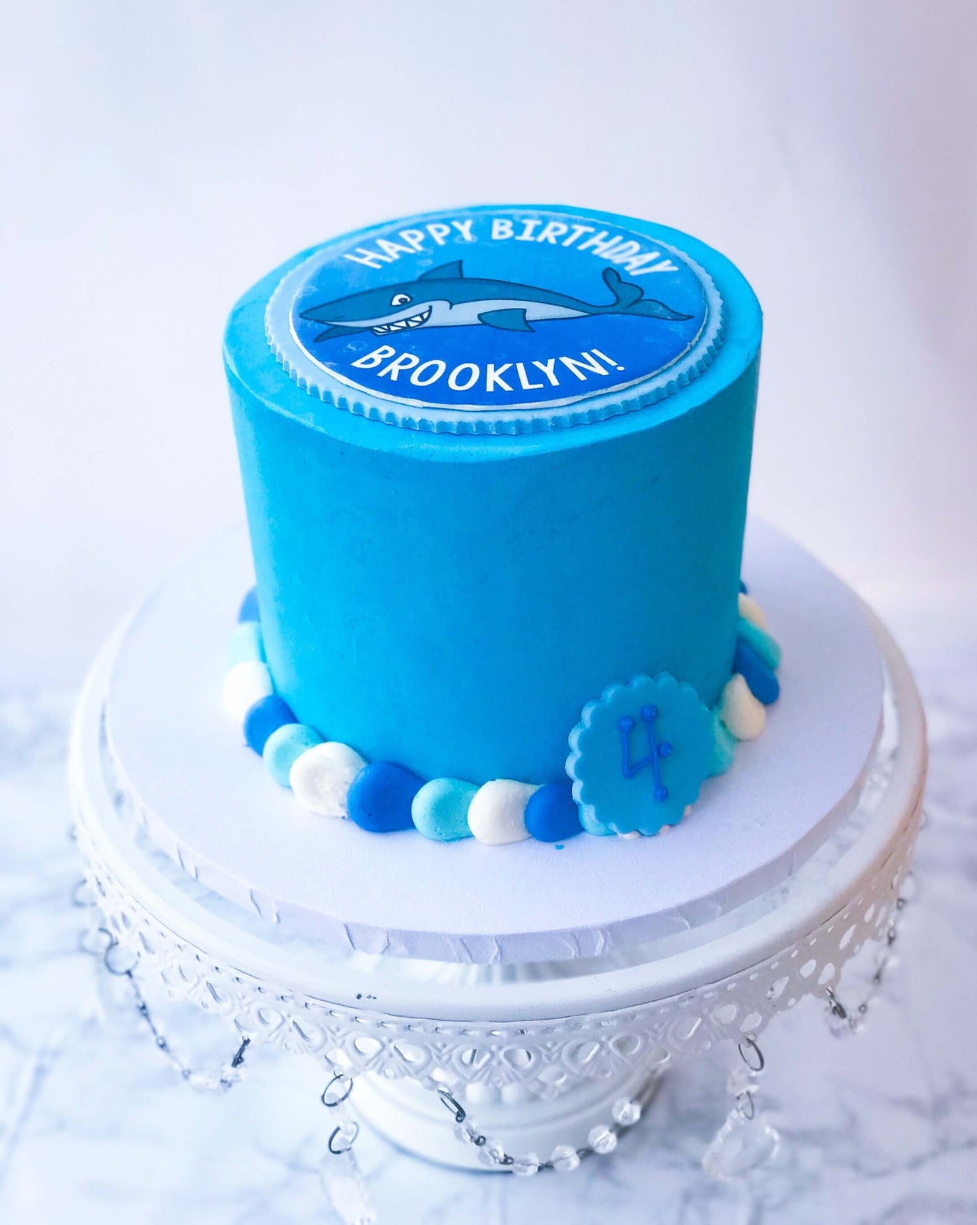 Shark Birthday Cake - Sweet E's Bake Shop