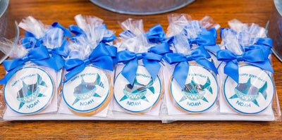 Shark Birthday Cookies - Sweet E's Bake Shop