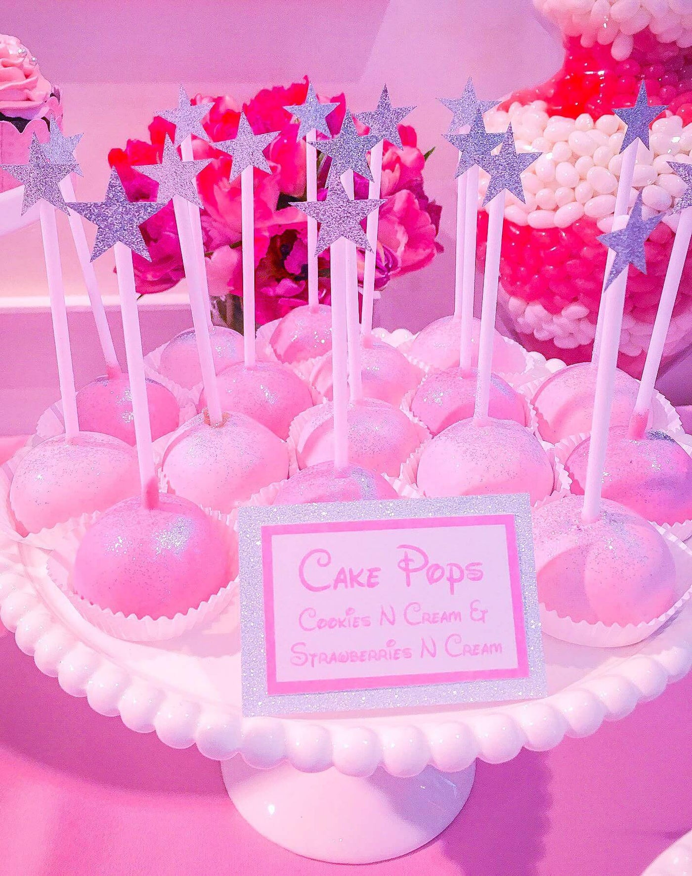 Silver Star Cake Pops - Sweet E's Bake Shop