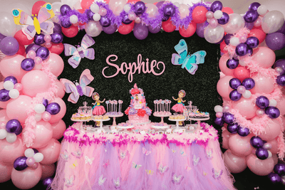 Sophie's Fancy Nancy Bday Table 1 - Sweet E's Bake Shop