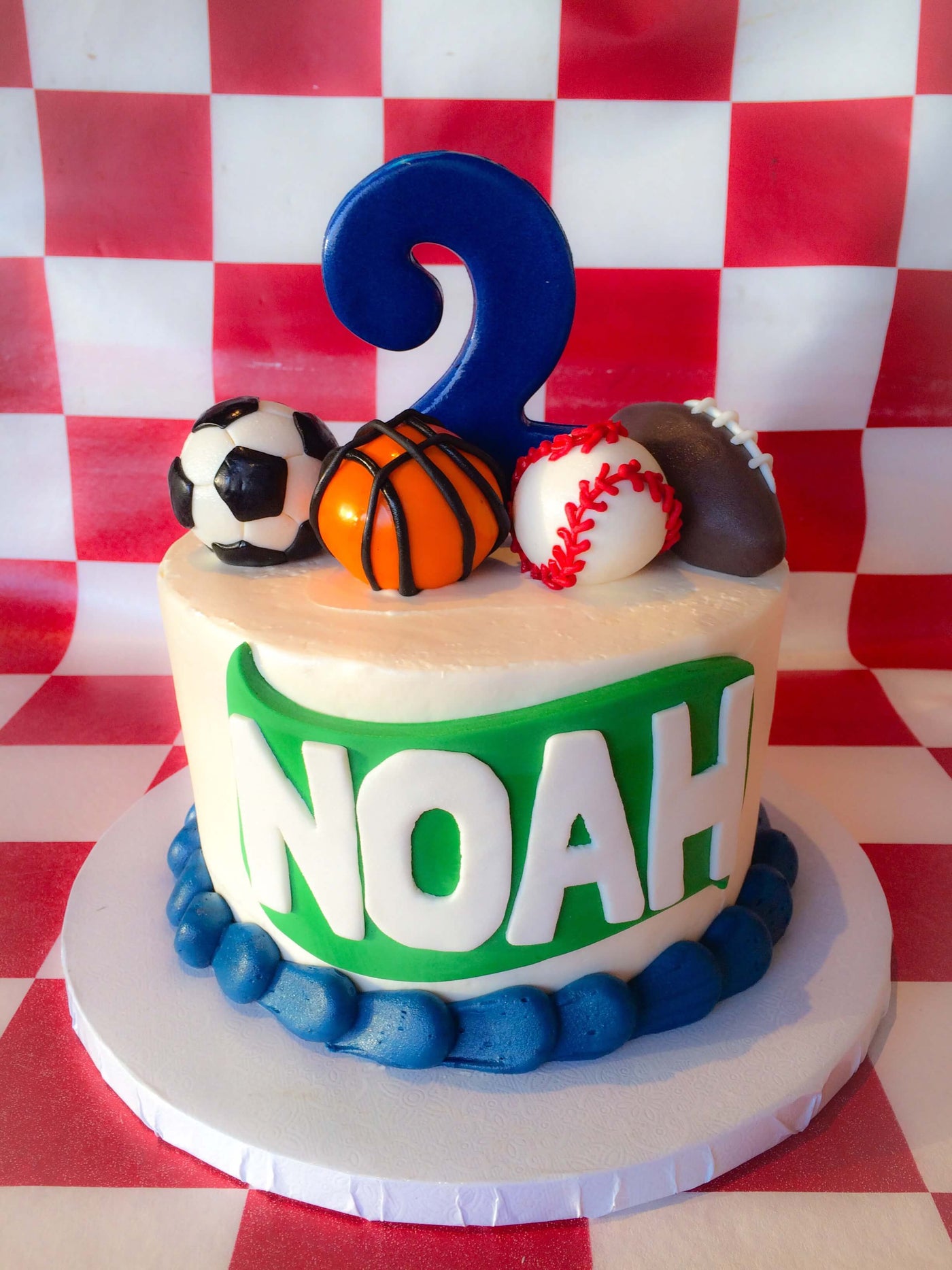Sports Birthday Cake - Sweet E's Bake Shop
