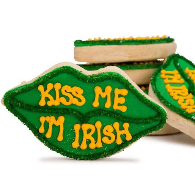 St. Patrick's Day Kiss Me I'm Irish Cookies - Sweet E's Bake Shop