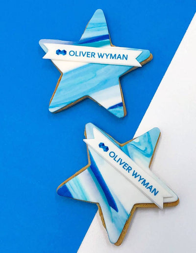 Star Banner Logo Cookies - Sweet E's Bake Shop