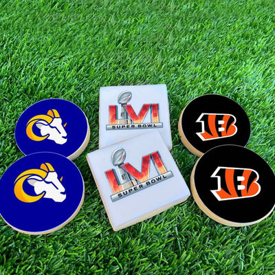 Super Bowl Football Logo Cookies - Sweet E's Bake Shop