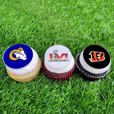 Super Bowl Football Logo Cupcakes 1 - Sweet E's Bake Shop