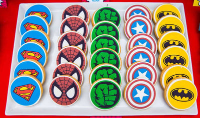 Superhero Cookies - Sweet E's Bake Shop
