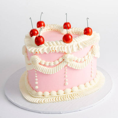 Vintage Heart Cake - Sweet E's Bake Shop