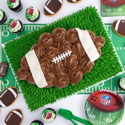 Football Cupcake Cake - Sweet E's Bake Shop