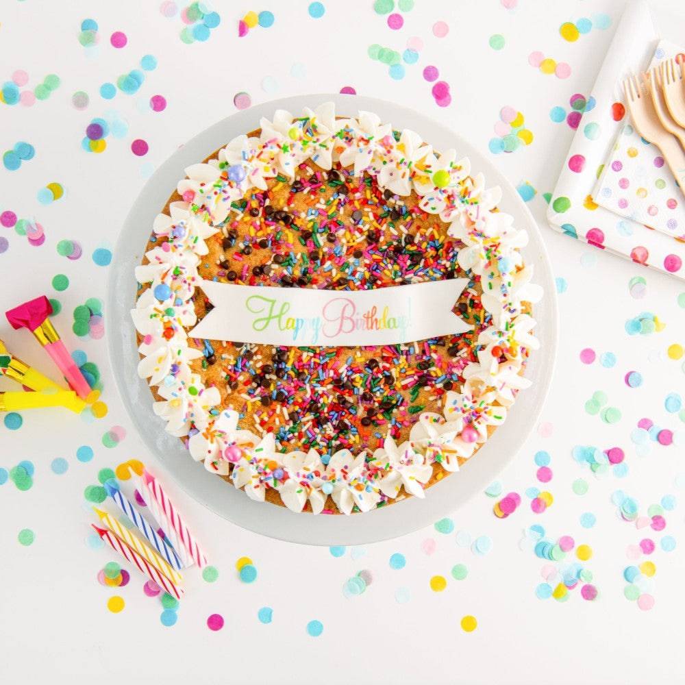 Confetti Cookie Cake | Custom Message - Sweet E's Bake Shop