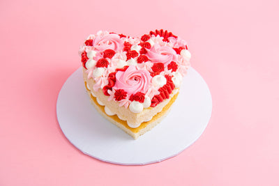 Heart Rosette Cake - Sweet E's Bake Shop