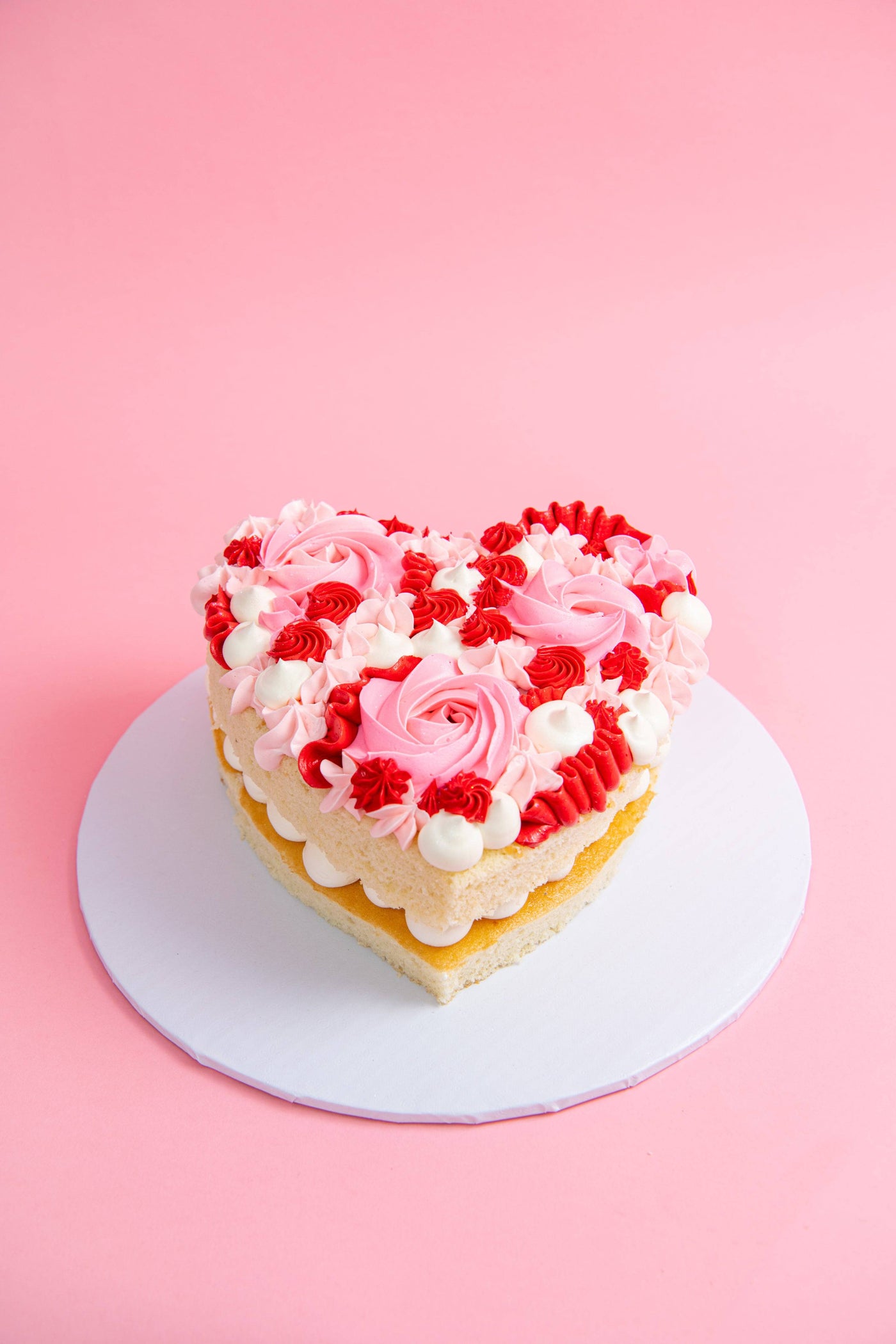 Heart Rosette Cake - Sweet E's Bake Shop