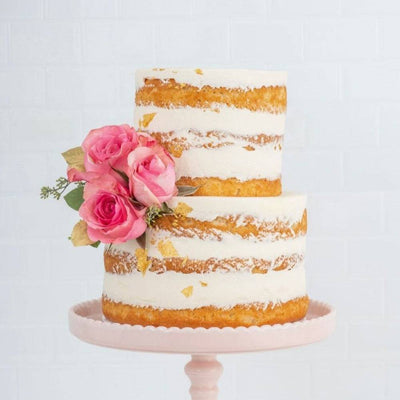Naked Floral Cake | 2 Tier - Sweet E's Bake Shop