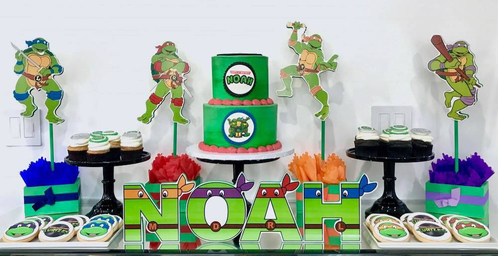 TMNT Dessert Table - Sweet E's Bake Shop