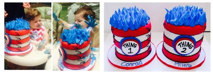 Toby's Cookie Monster Smash Cake - Sweet E's Bake Shop