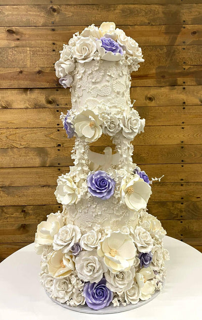 Traditional Tiered Buttercream Floral Cake - Sweet E's Bake Shop