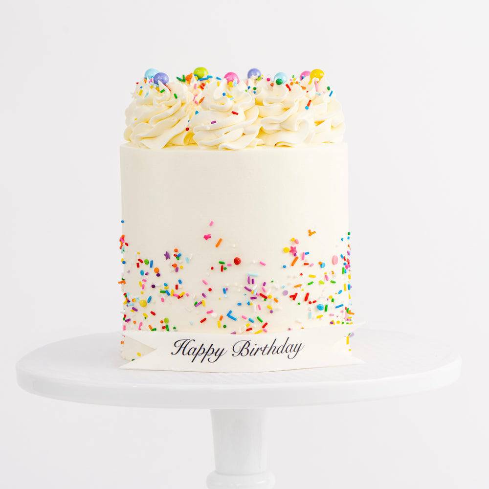 VEGAN Ultimate Confetti Birthday Cake - Sweet E's Bake Shop