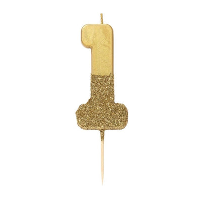 Gold Glitter Number Candles - Sweet E's Bake Shop