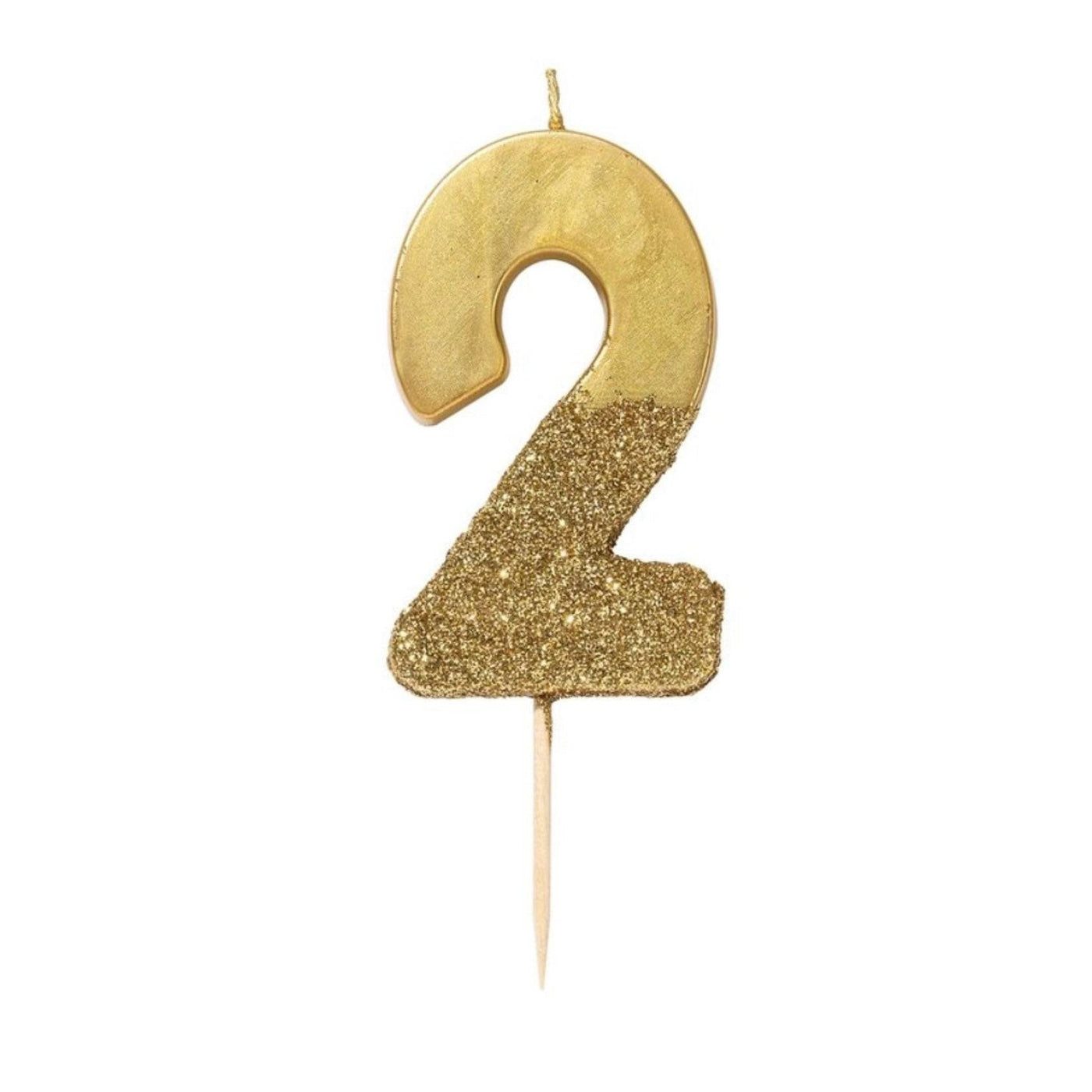 Gold Glitter Number Candles - Sweet E's Bake Shop