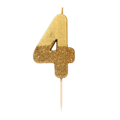 Gold Glitter Number Candles - Sweet E's Bake Shop