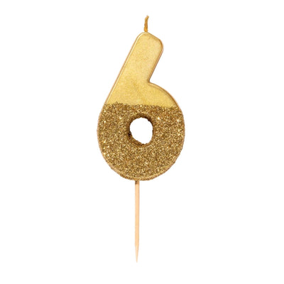 Gold Glitter Number Candles - Sweet E's Bake Shop