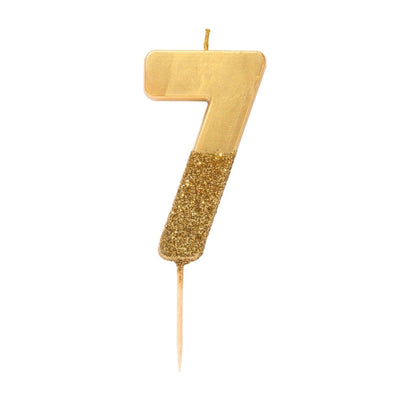 Gold Glitter Number Candles - Sweet E's Bake Shop