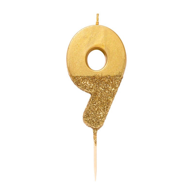 Gold Glitter Number Candles - Sweet E's Bake Shop