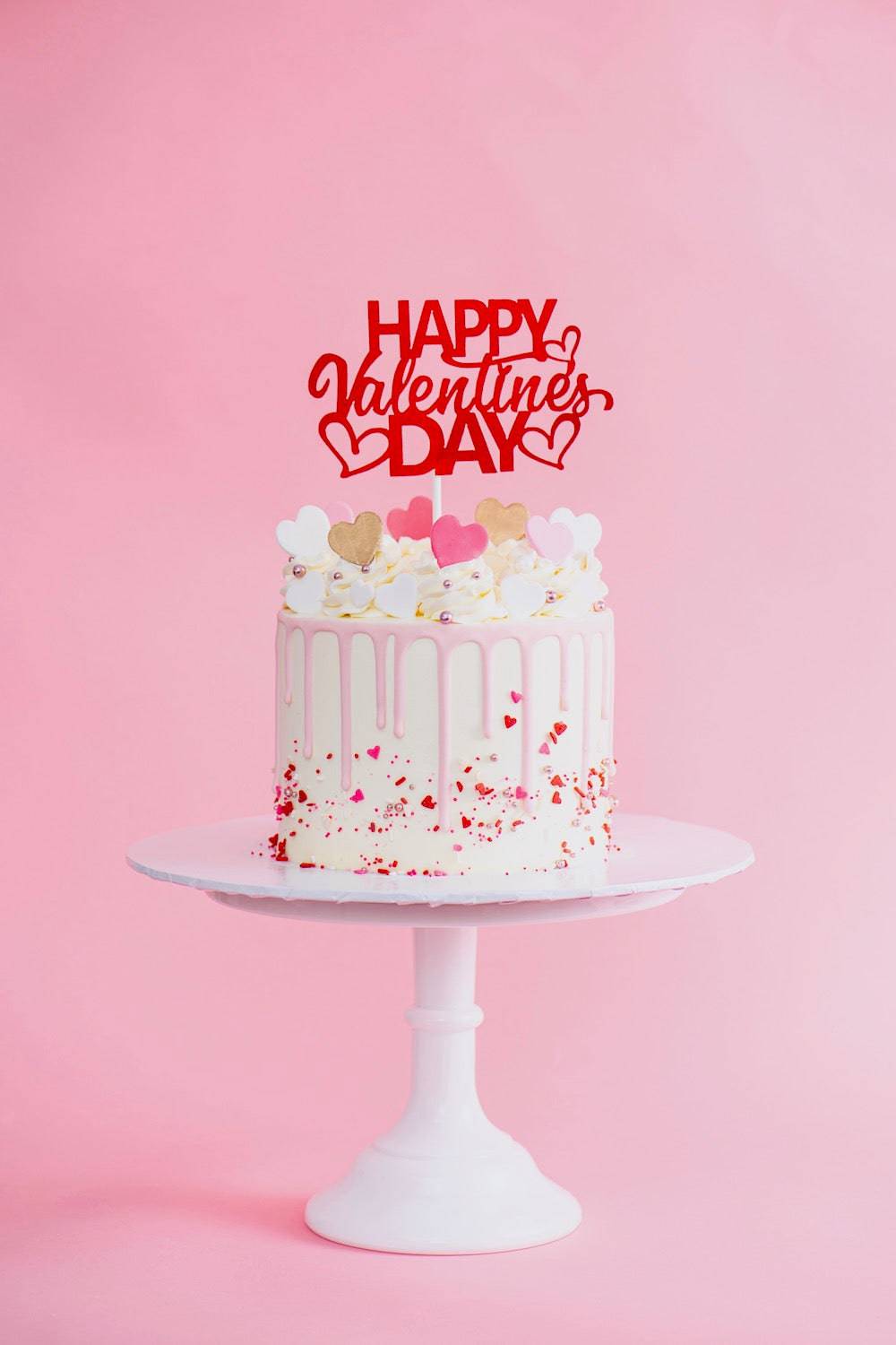 Valentine Confetti Cake 1 - Sweet E's Bake Shop