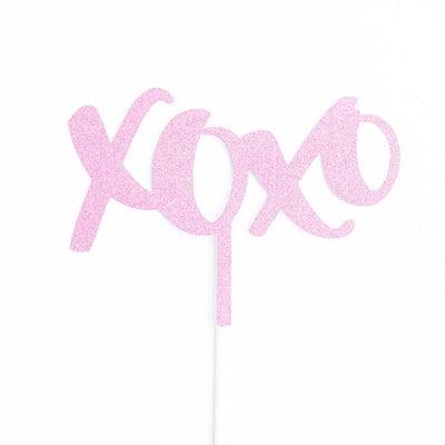 XOXO Cake Topper | Pink - Sweet E's Bake Shop