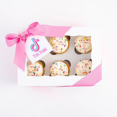 Sweet E's Signature Cupcakes Logo Gift Box | 6 Pack | Upload Your Artwork - Sweet E's Bake Shop