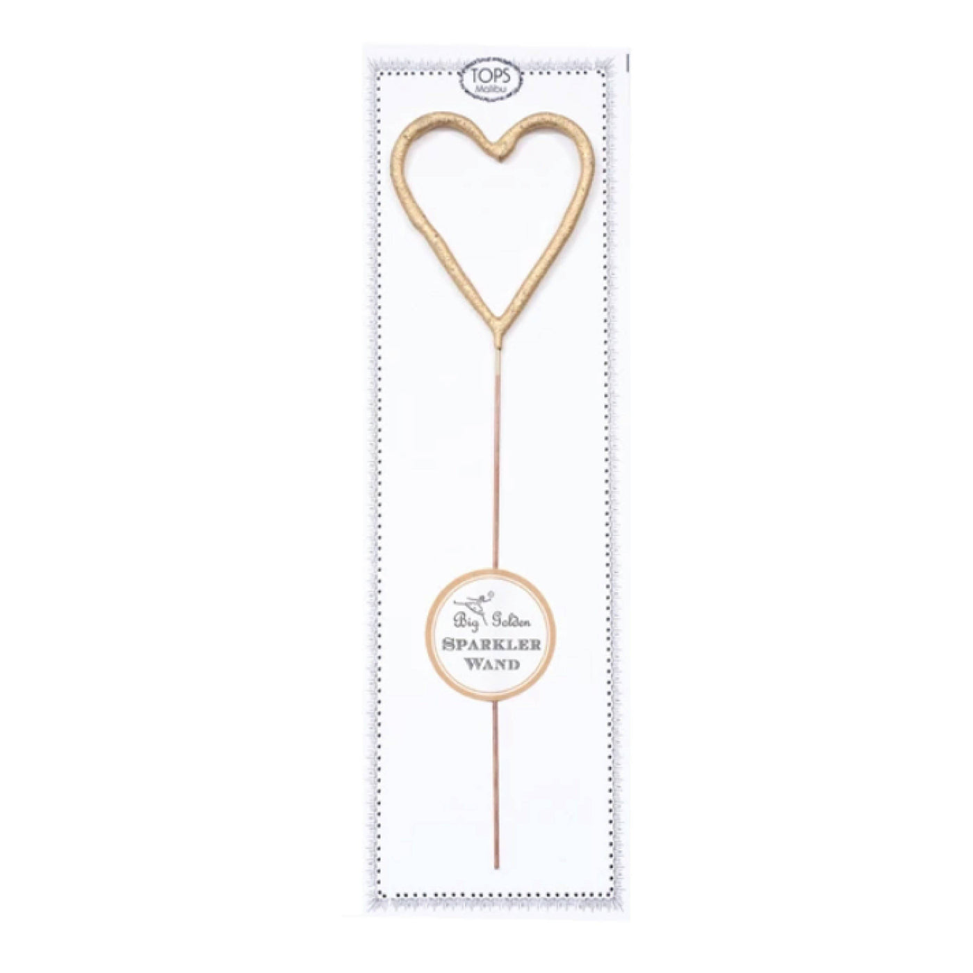 Heart | Big Golden Sparkler Wand - Sweet E's Bake Shop - Tops Malibu